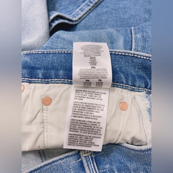NWT Mother The Dodger Flood In Denim-Medium In Mediterranean Muse